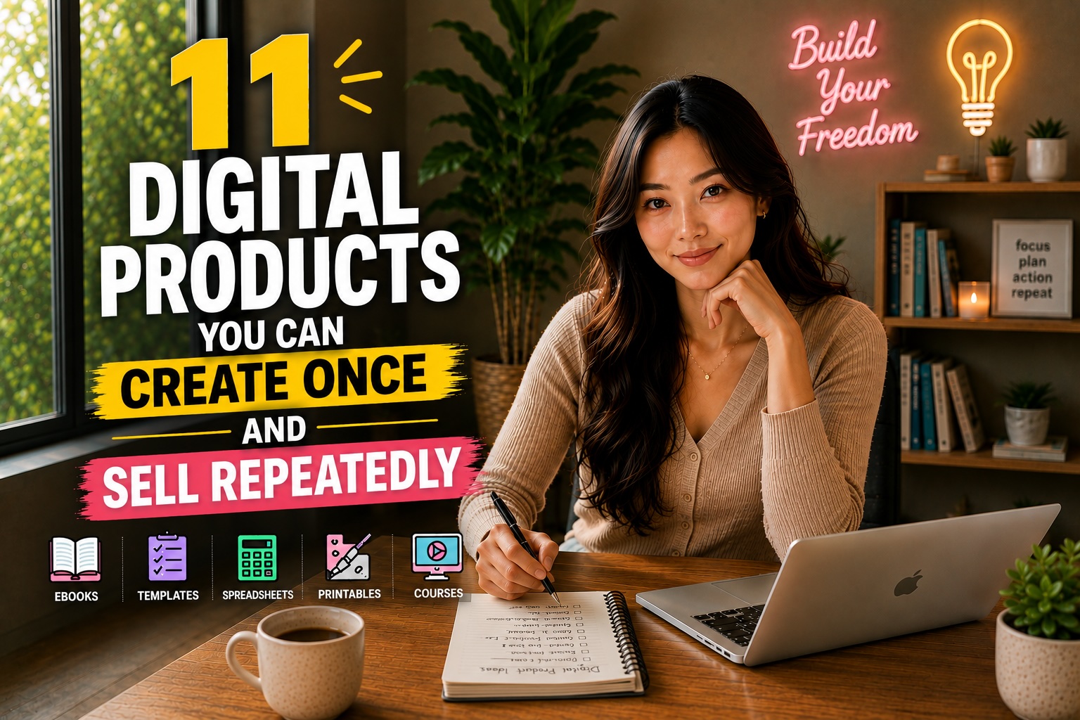 11 digital products you can create once and sell repeatedly
