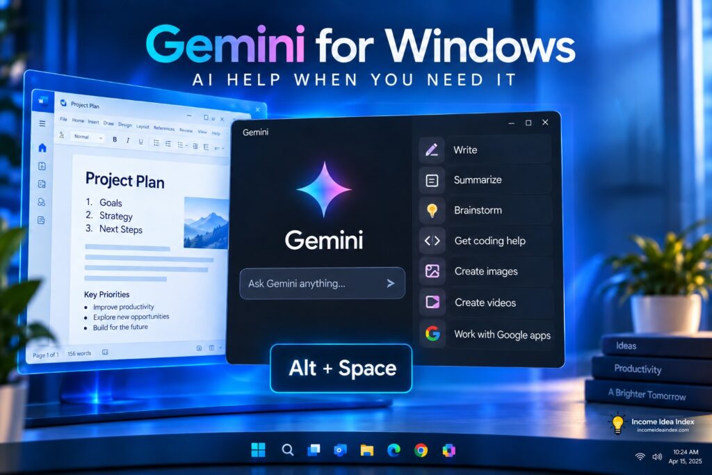 Gemini for Windows desktop app on a Windows PC